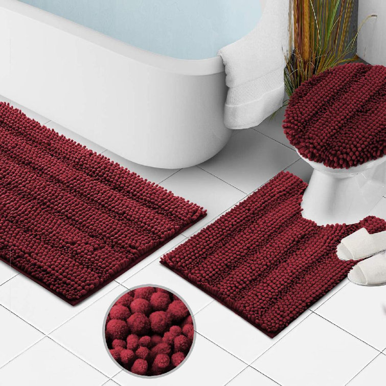 Eider & Ivory™ Peletier Chenille Bath Rug Set Wayfair